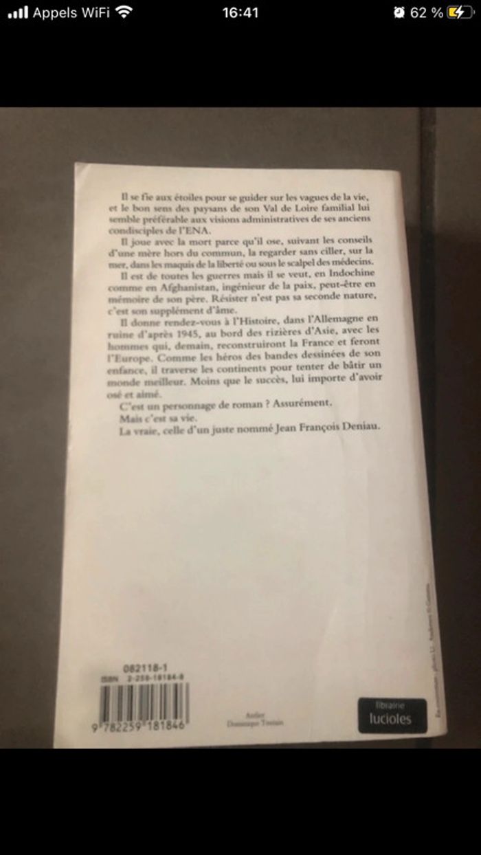 Roman de jean François Deniau mémoire de 7 vies 📕 - photo numéro 3