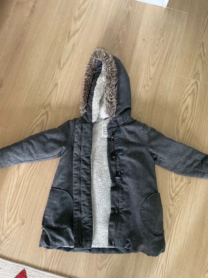 Manteau gris à paillette 3 ans