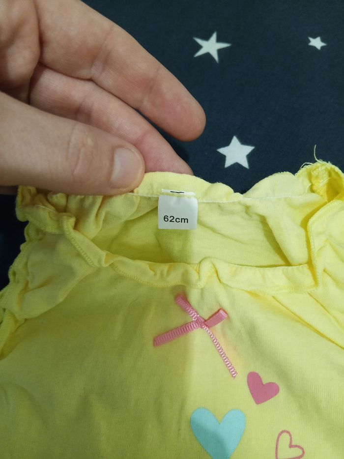 Barboteuse jaune "Exotic fruit" _ 62 cm - photo numéro 3