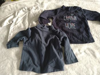 Lot de 3 tee shirts col roulé manches longues 6 mois tape a l'oeil