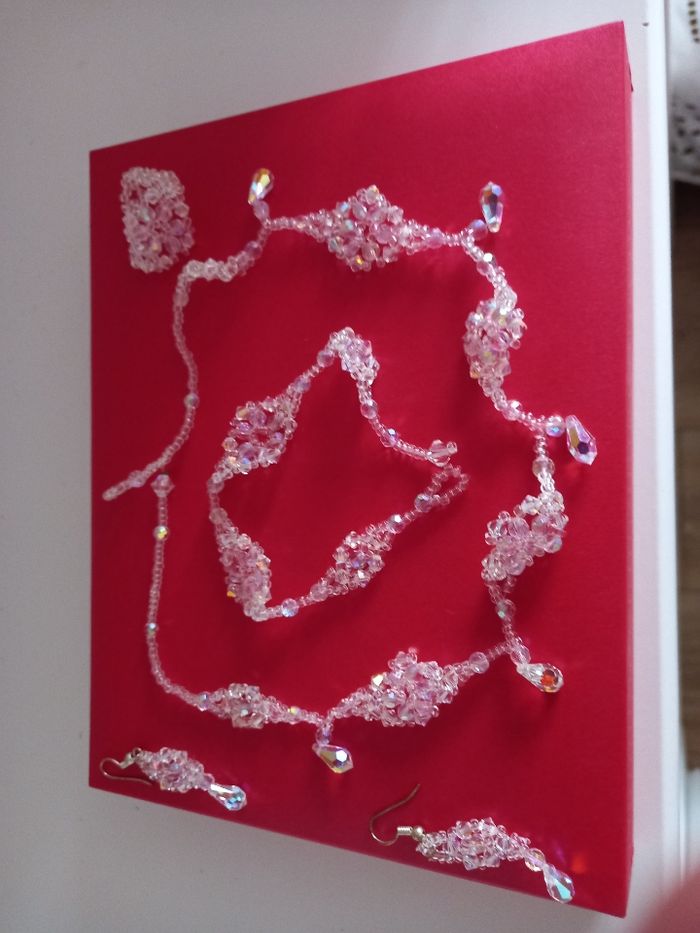 Parure de bijoux fantaisie perles fait main