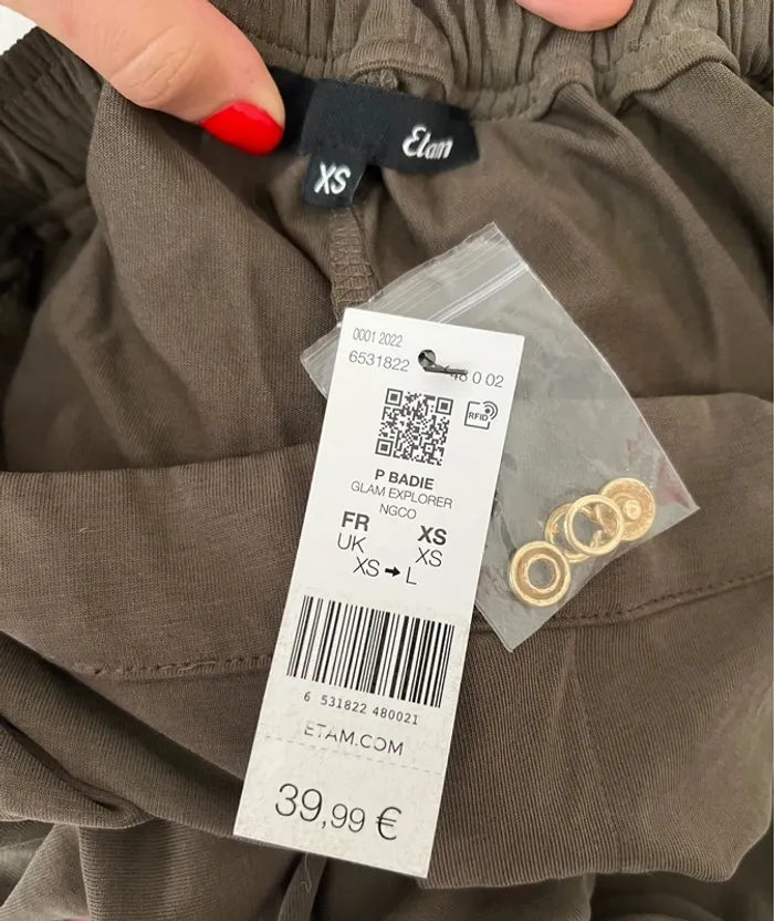 Pantalon fluide kaki Etam - photo numéro 6