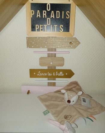 Doudou mouchoir Fanny le faon / la biche nattou 