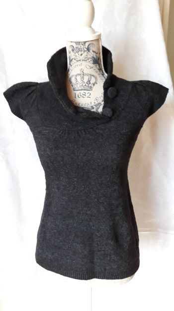 Faby27800 Haut femme "Ella", chiné gris foncé,