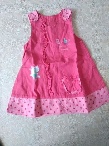 Robe été rose 9 mois