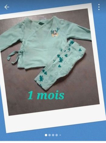 Ensemble bébé 1 mois