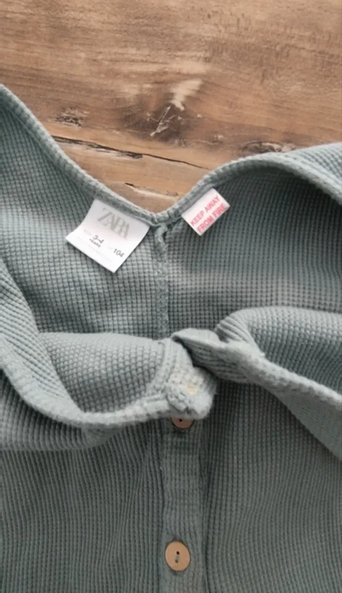 Salopette vert D'eau fille Zara - photo numéro 2