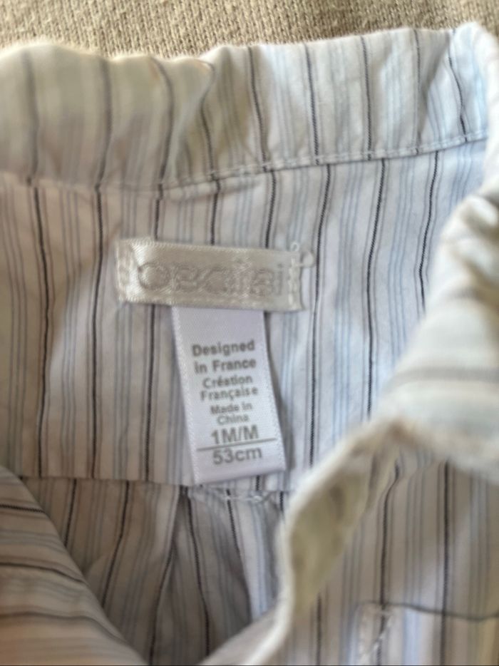 Chemise 1 mois obaibi + petit pull fin sans manche 3 mois cocoon la redoute - photo numéro 7