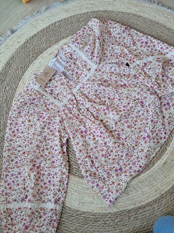 Blouse promod fleuris dentelle 