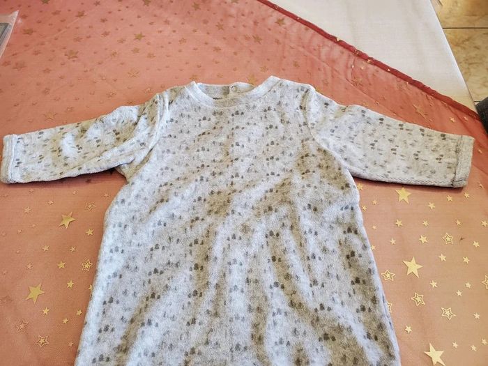 Pyjama velours mots d'enfants 6 mois - photo numéro 2