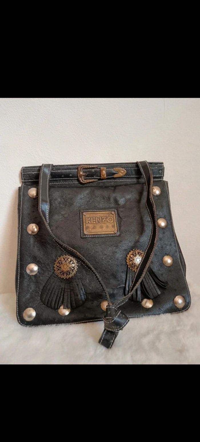 Kenzo | Sac cuir bandoulière | 30x30 - photo numéro 4
