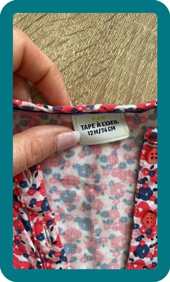 Tunique / robe fluide fleurie TAO 12 mois - photo numéro 2