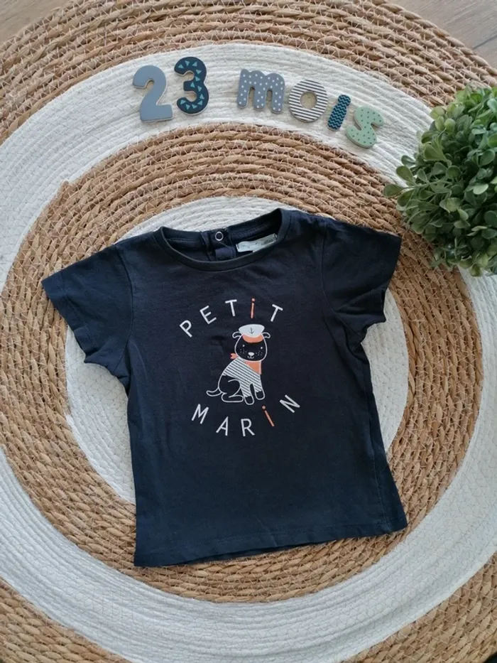 Ensemble short orange + deux tee-shirts - 24 mois - photo numéro 7