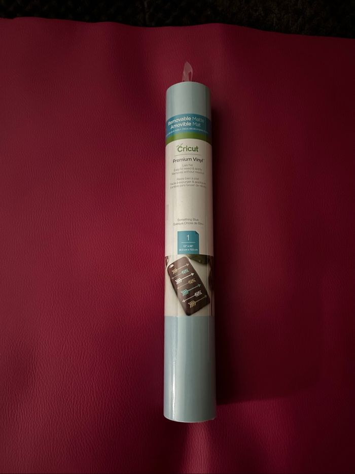 Rouleau vinyl permanent cricut bleu