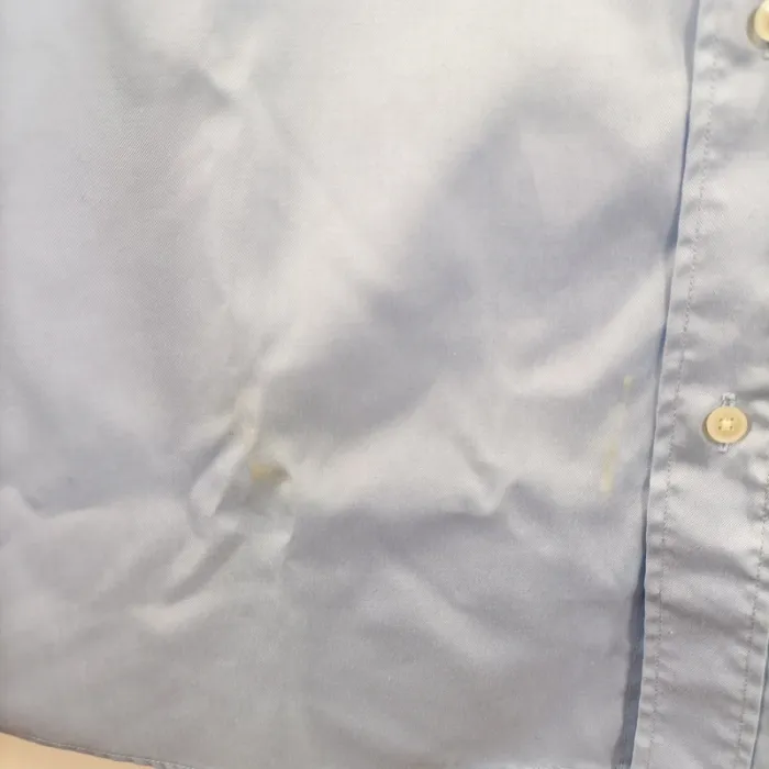 Chemise bleu ciel col américain manches longues coupe droite homme taille M A879 - photo numéro 8