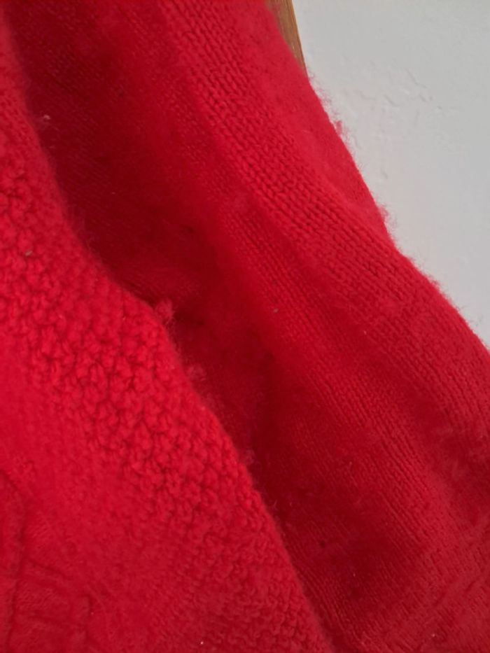 Pull rouge torsadé jacadi 6 ans bon état - photo numéro 3