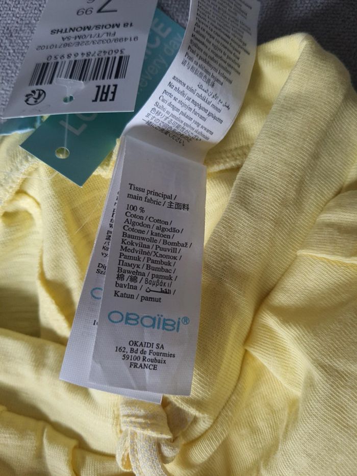 Short Obaïbi taille 18 mois neuf avec étiquettes - photo numéro 5