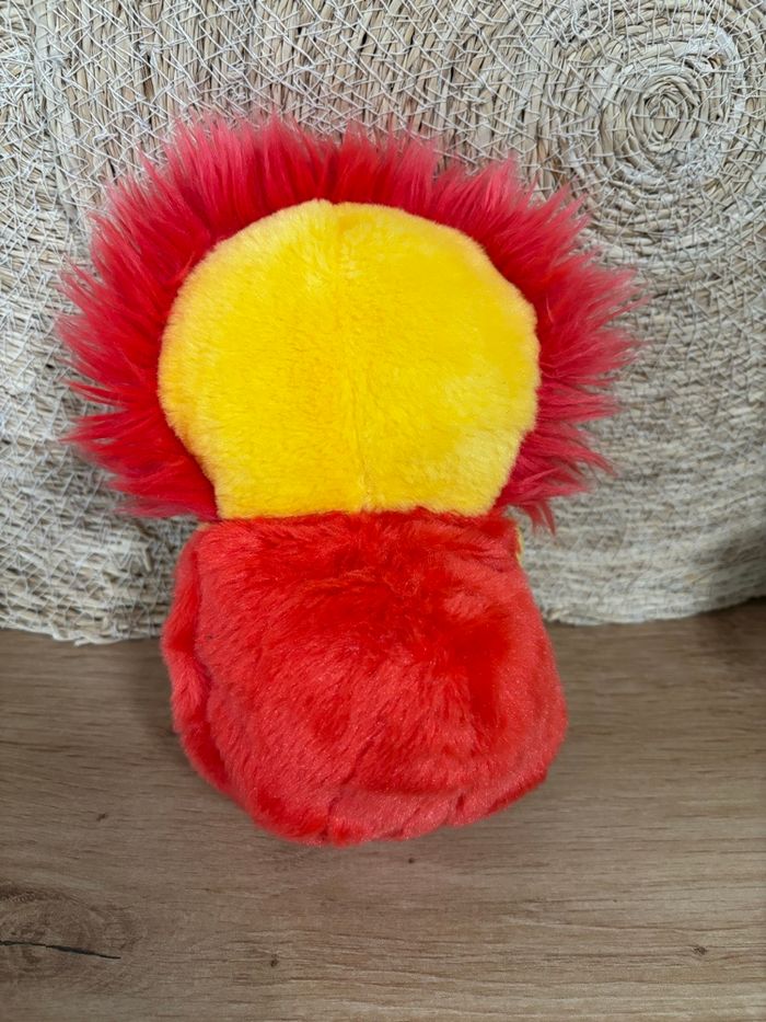 Vintage peluche lion rouge jaune style popples flip itz Bauer - photo numéro 4