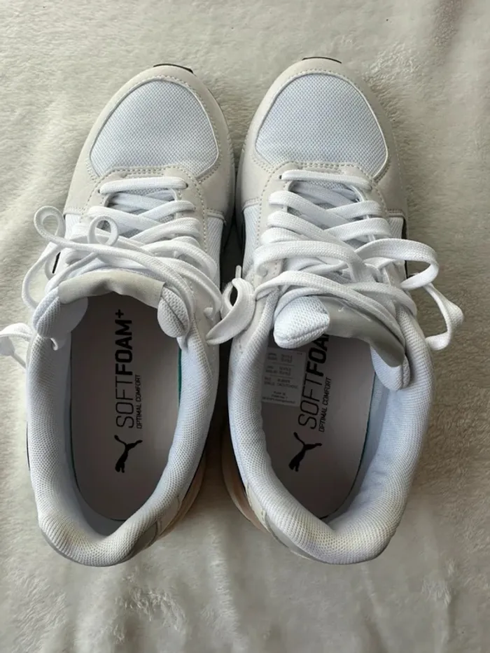 Puma baskets neuves femme taille 40 – Sneakers blanches et noires - photo numéro 7