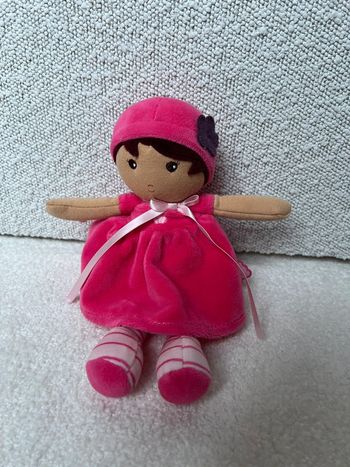 Peluche poupée Kaloo rose