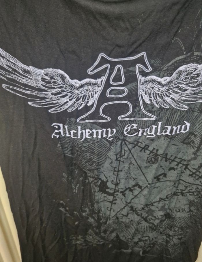 Tee-shirt tunique Alchemy England Gothic noir et violet - photo numéro 5