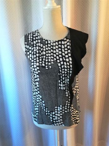 Haut Kookai à motifs noirs et blancs, taille 36, TBE !