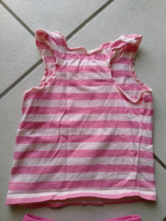 Joli petit ensemble été jupe short et débardeur. Bébé 6 mois - photo numéro 9