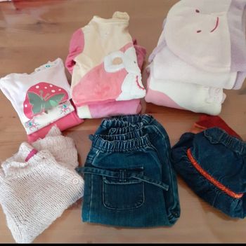 Lot 11 vêtements chauds fille 18 mois