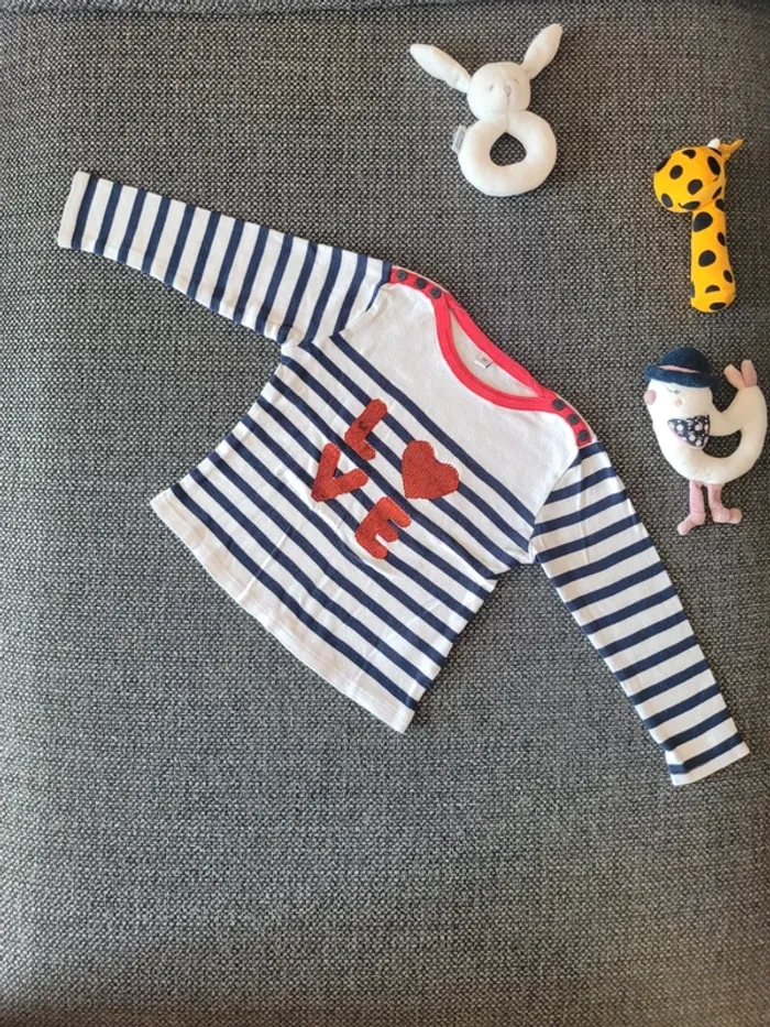 T-shirt manches longues fille à sequins 3 ans - photo numéro 6