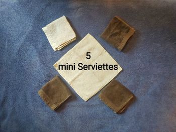 Mini Serviettes x5