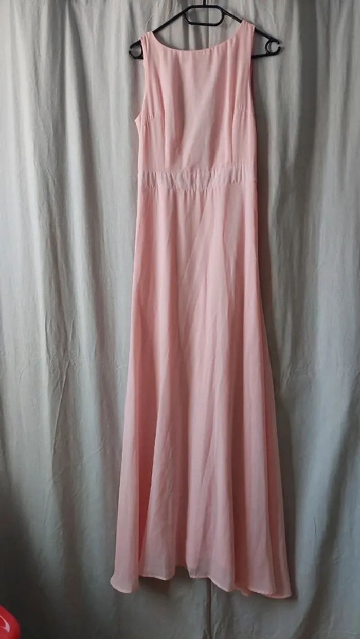 Robe longue rose