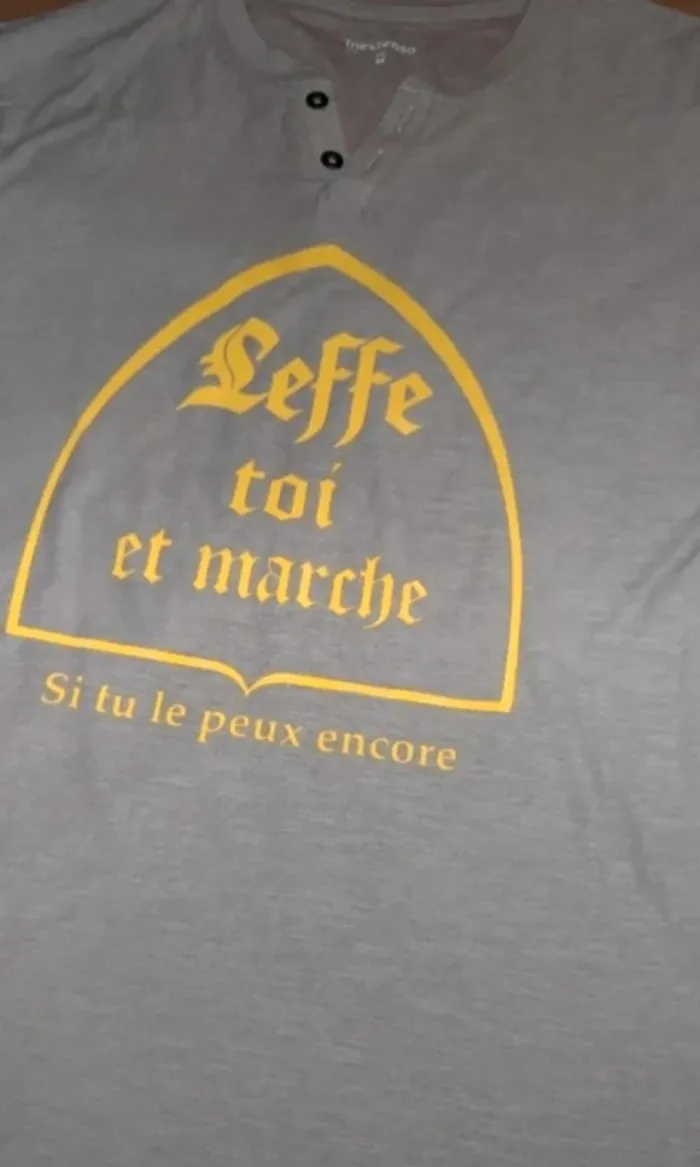 Tee-shirt humour "Leffe toi et marche " M - photo numéro 2