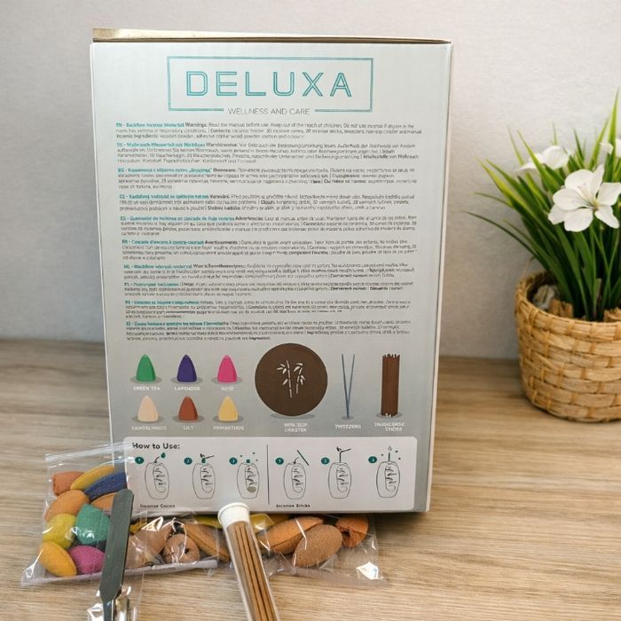 Brûleur d’encens cascade DELUXA – complet avec accessoires – déco zen & bien-être 🌿 - photo numéro 3