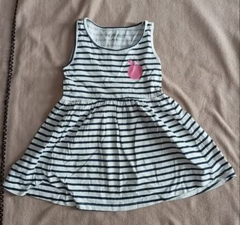 Robe rayée sans manche 3 ans