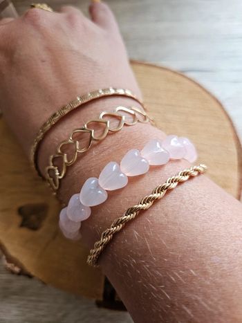 Lot 4 bracelets doré