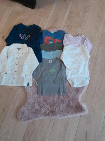 Lot manches longues maillot de corps blouse 2 ans 23 mois