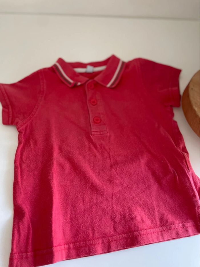 Polo garçon bébé rouge - photo numéro 3