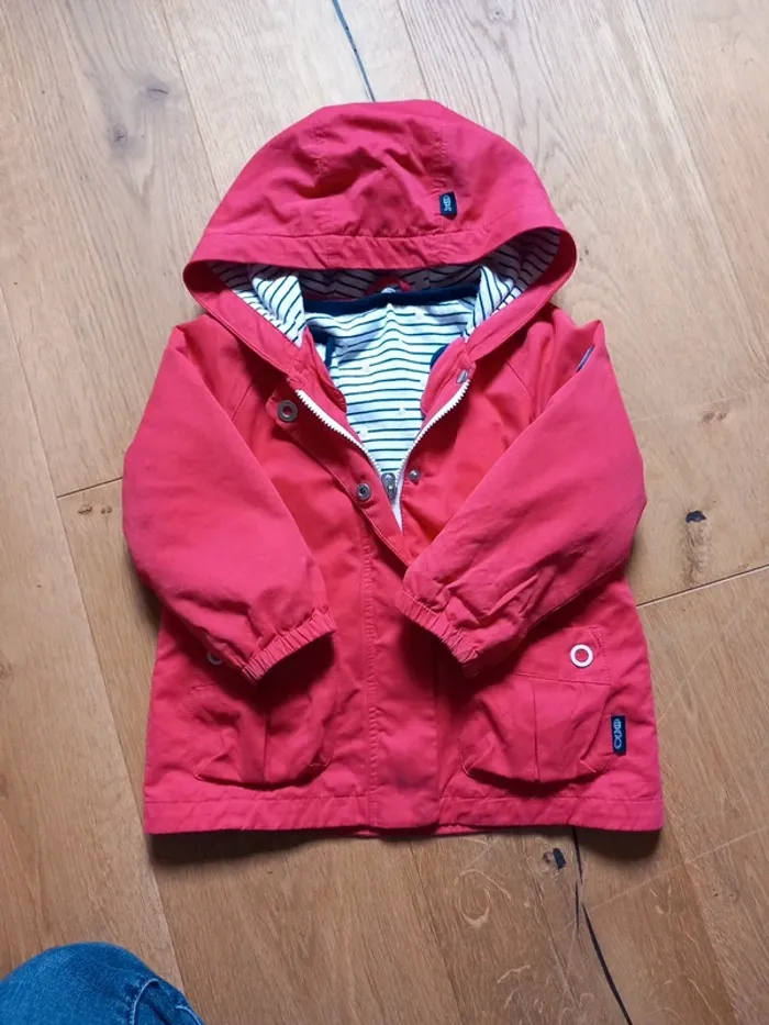 Veste coupe vent mi saison fuschia - photo numéro 2