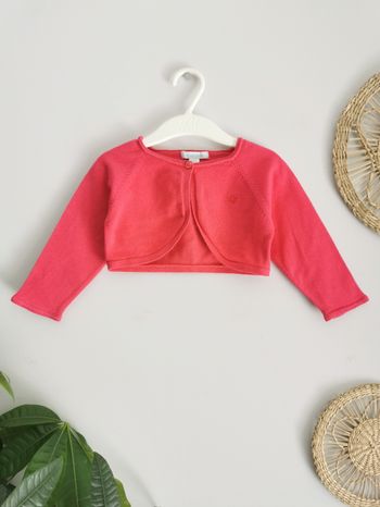 Boléro, gilet court rose Obaïbi 12 Mois