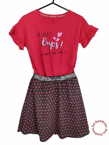 12 ans ensemble été Teeshirt et jupe