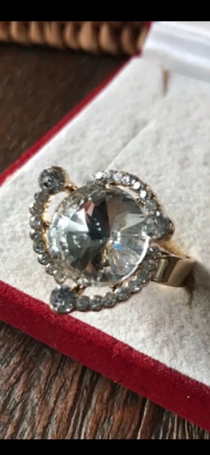 Magnifique bague réglage avec pierre et strass - photo numéro 12