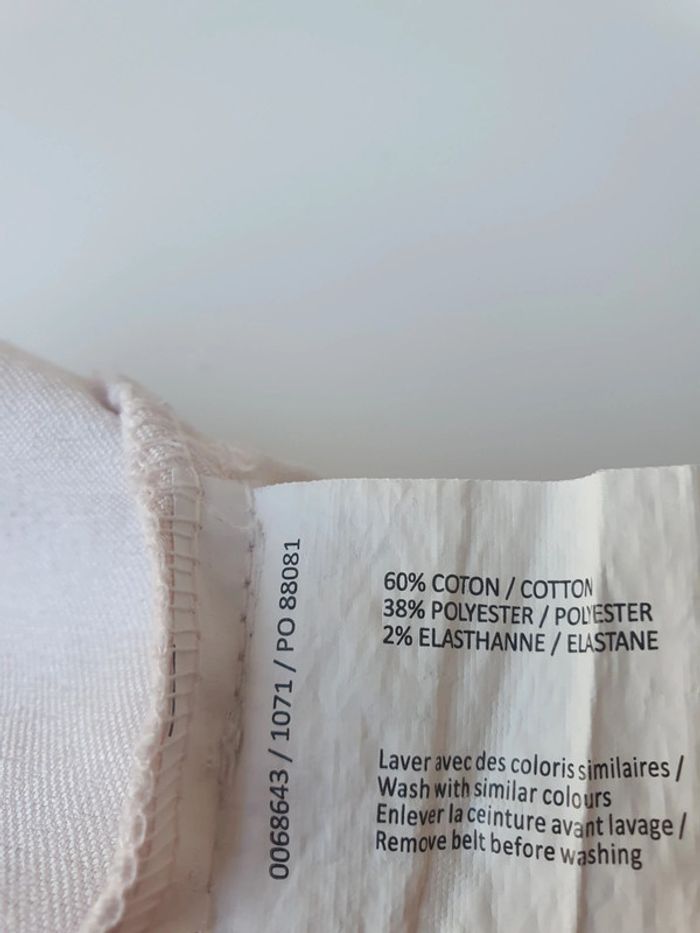 Pantalon rose Creeks taille 12 mois avec ceinture tressée - photo numéro 3