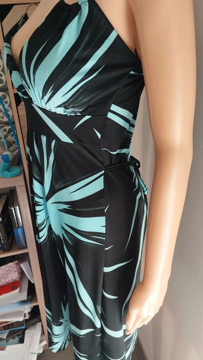 Robe noire et bleu femme taille l - photo numéro 7