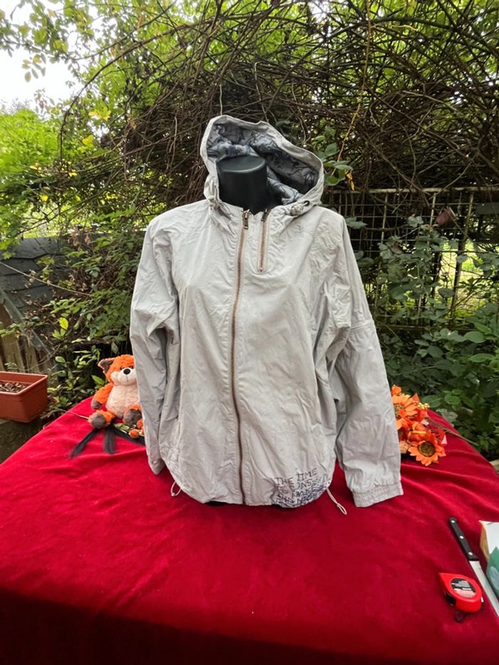🧥 Veste coupe-vent grise à capuche – OWK – Taille XXL - photo numéro 3