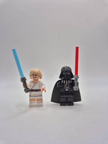Figurines type lego Sith Dark Vador + Jedi Luke Skywalker star wars