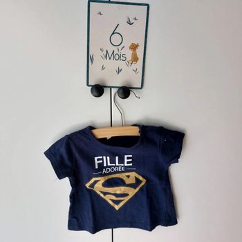 T-shirt fille adorée 6 mois