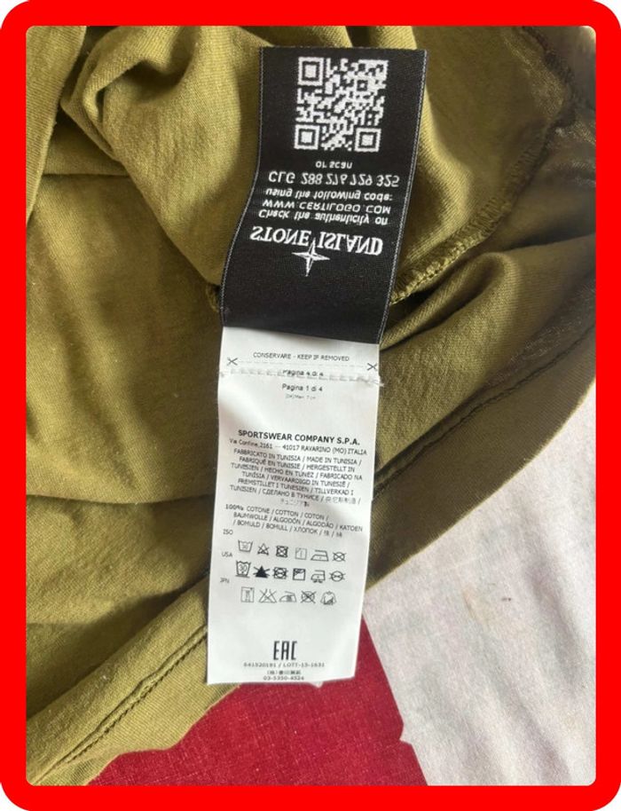 T-shirt Stone Island vert taille S - photo numéro 5