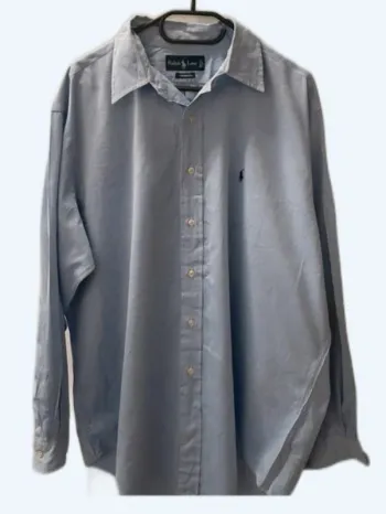 Chemise ralph lauren bleu uni