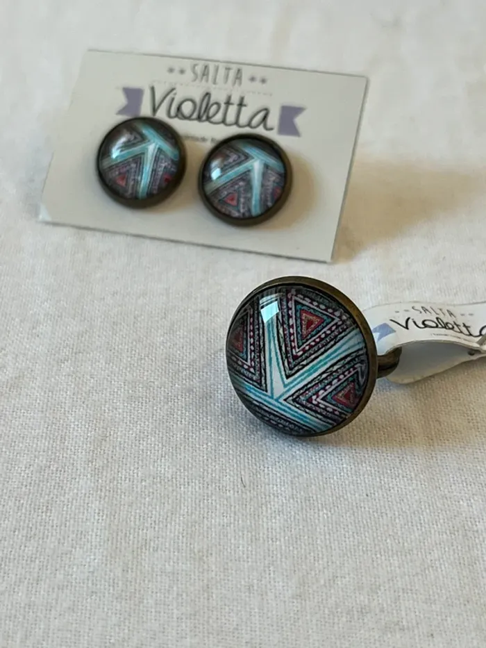 Ensemble boucles d’oreilles et bague - photo numéro 2