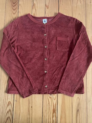 Gilet bordeaux Petit Bateau 10 ans
